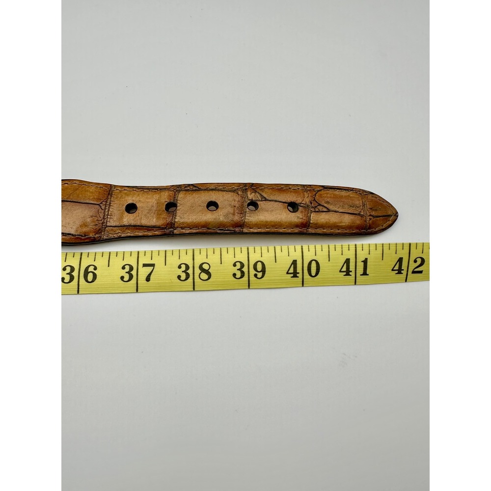 Martin Dingman Belt Mens 42 Brown Black Braided Cord Exotic Leather Handcrafted - Picture 8 of 8